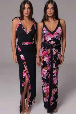 Black Floral Kamie Reversible Skirt Set*JLUXLABEL Online