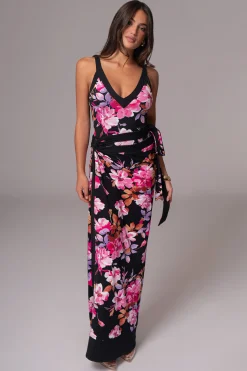 Black Floral Kamie Reversible Skirt Set*JLUXLABEL Online