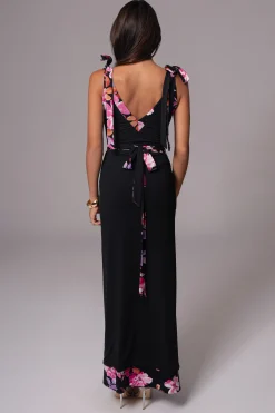 Black Floral Kamie Reversible Skirt Set*JLUXLABEL Online