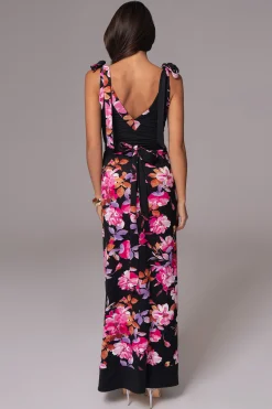 Black Floral Kamie Reversible Skirt Set*JLUXLABEL Online