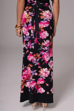 Black Floral Kamie Reversible Skirt Set*JLUXLABEL Online