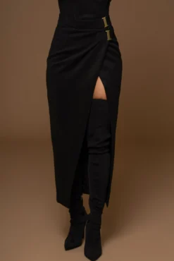 Black Gisele Slit Skirt*JLUXLABEL Fashion