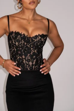 Black Grecia Lace Bustier Top*JLUXLABEL Best