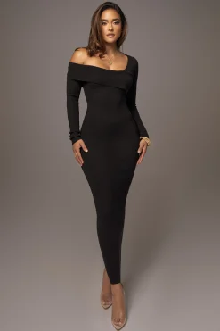 Black Harper Knit Maxi Dress*JLUXLABEL New