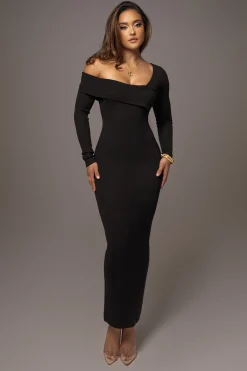 Black Harper Knit Maxi Dress*JLUXLABEL New