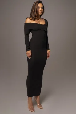 Black Harper Knit Maxi Dress*JLUXLABEL New