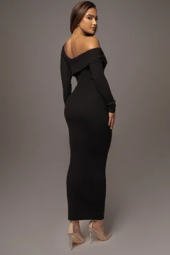 Black Harper Knit Maxi Dress*JLUXLABEL New