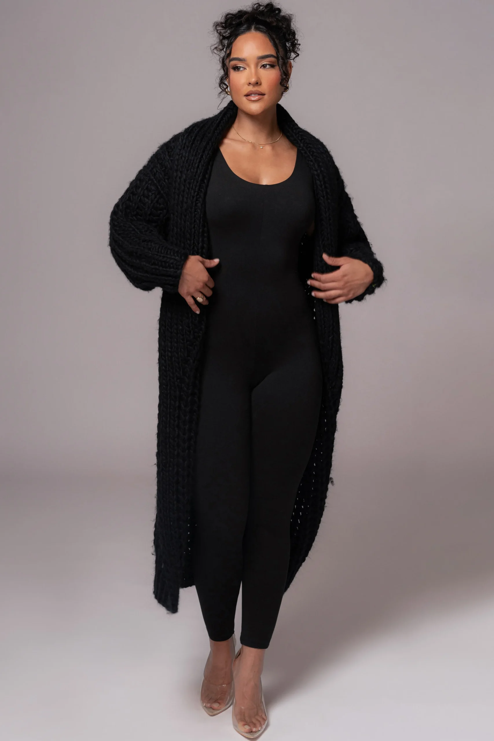 Black Hold Me Close Shawl Collar Cardigan*JLUXLABEL Online