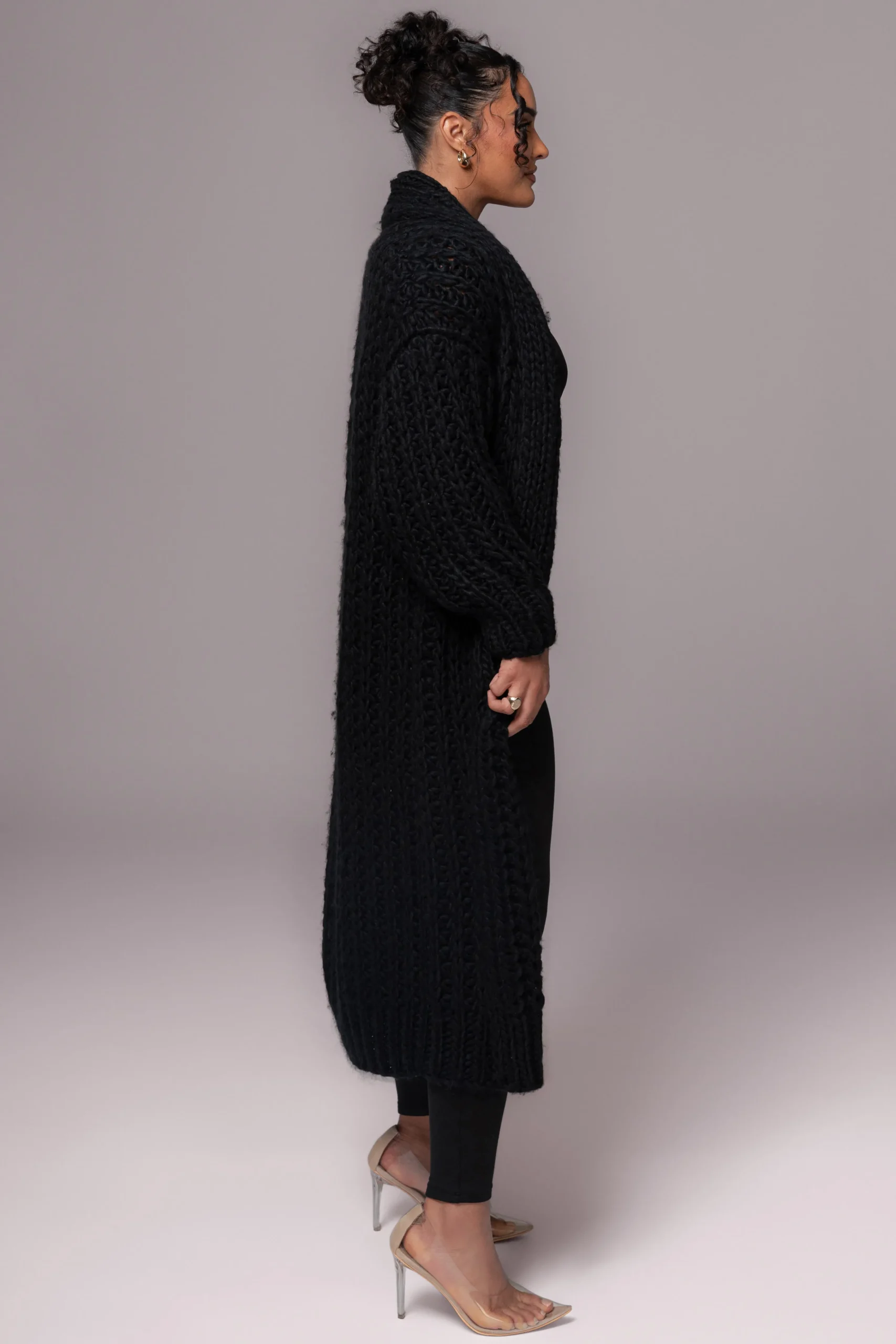 Black Hold Me Close Shawl Collar Cardigan*JLUXLABEL Online