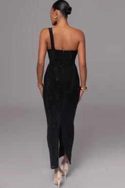 Black Hot Fix Krishna Maxi Dress*JLUXLABEL Fashion