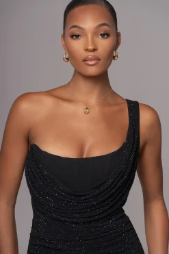 Black Hot Fix Krishna Maxi Dress*JLUXLABEL Fashion