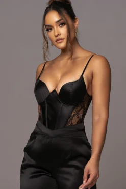 Black Incomparable Lace Bodysuit*JLUXLABEL Discount