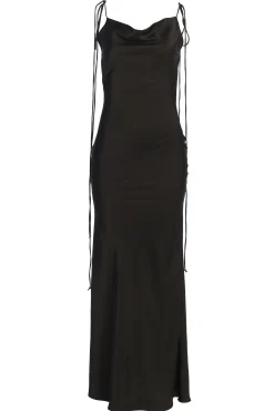 Black Irresistible Satin Maxi Dress*JLUXLABEL Discount
