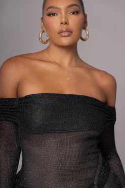 Black Island Elegance Drape Dress*JLUXLABEL Fashion