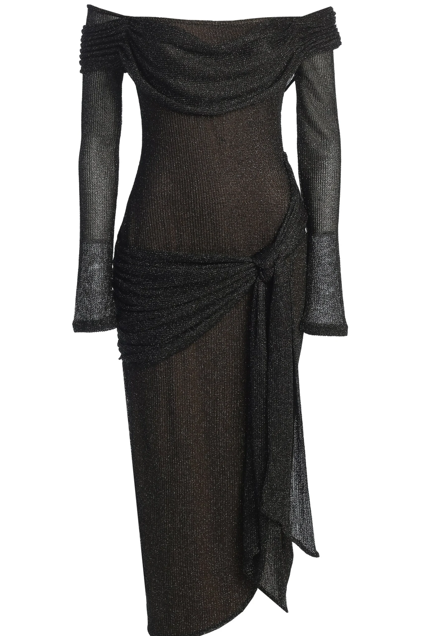 Black Island Elegance Drape Dress*JLUXLABEL Fashion