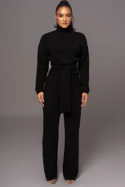 Black Ivy Sweater Knit Pant Set*JLUXLABEL New