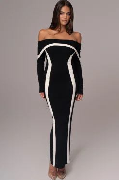 Black Janet Off Shoulder Maxi Dress*JLUXLABEL Hot