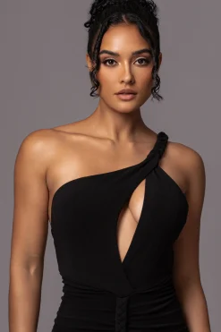 Black Jess Ruched Midi Dress*JLUXLABEL Clearance