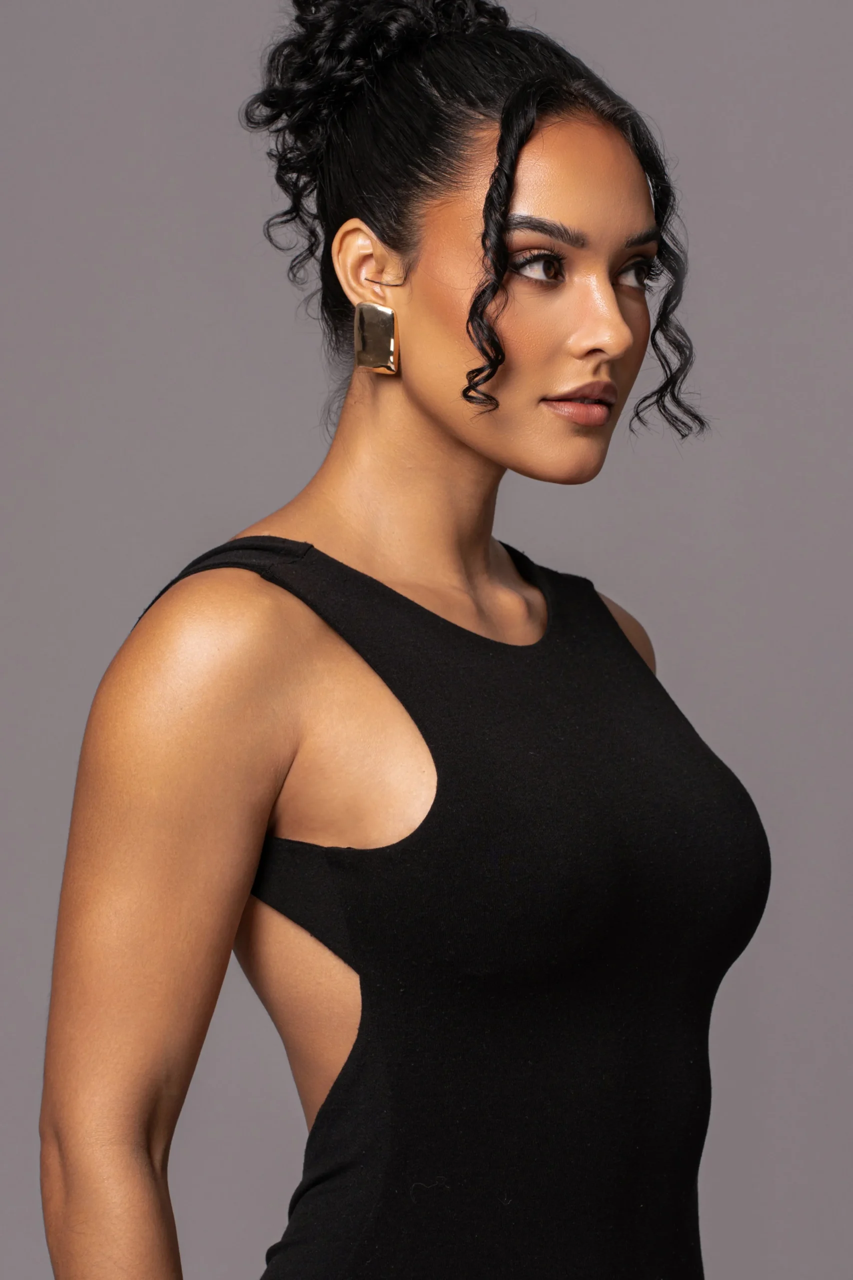 Black JLUXBASIX FRONT AND CENTER MAXI DRESS*JLUXLABEL Outlet