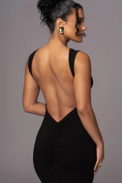 Black JLUXBASIX FRONT AND CENTER MAXI DRESS*JLUXLABEL Outlet