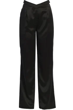 Black Joana Cutout Satin Trousers*JLUXLABEL Hot