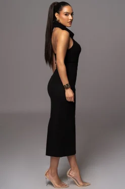 Black Joya Rib Knit Top*JLUXLABEL Outlet