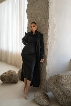 Black Joya Rib Knit Top*JLUXLABEL Outlet