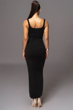 Black Karolina Knit Maxi Dress*JLUXLABEL Hot