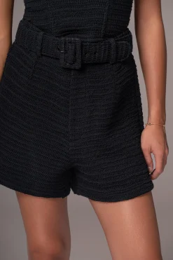 Black Kelsie Belted Shorts*JLUXLABEL Outlet