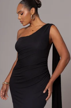 Black Kianna Drape Maxi Dress*JLUXLABEL Sale
