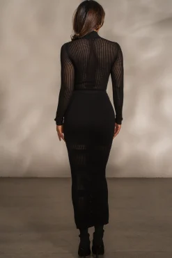 Black Klaudette Knit Bodysuit*JLUXLABEL Discount