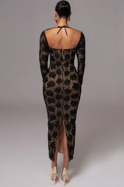 Black Lace Sweetheart Maxi Dress*JLUXLABEL Sale