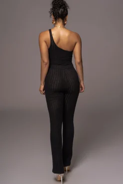 Black Malibu Nights One Shoulder Bodysuit*JLUXLABEL Sale