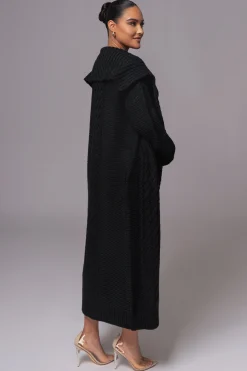 Black Malinda Sweater Knit Cardigan*JLUXLABEL New