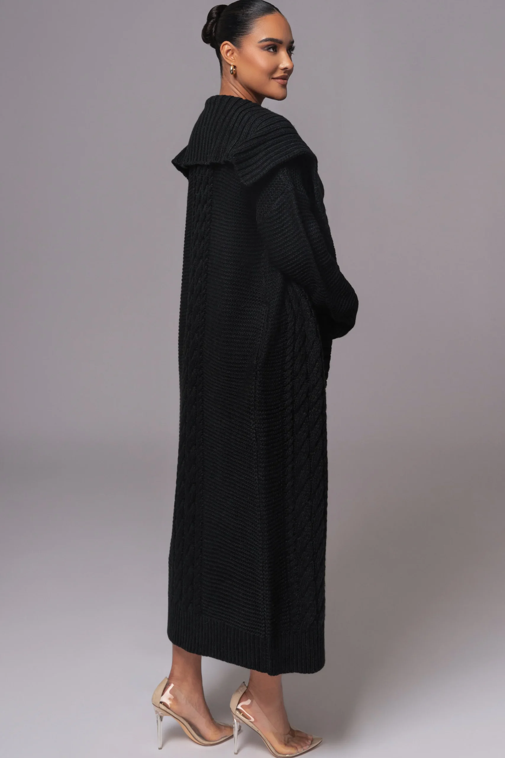 Black Malinda Sweater Knit Cardigan*JLUXLABEL New