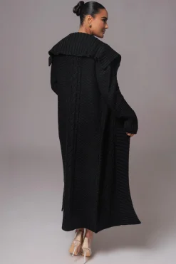 Black Malinda Sweater Knit Cardigan*JLUXLABEL New