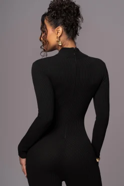 Black Minna Mock Neck Jumpsuit*JLUXLABEL Sale