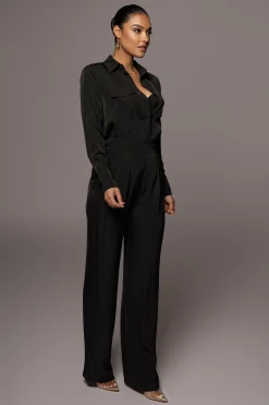 Black Misty Button Up*JLUXLABEL Clearance