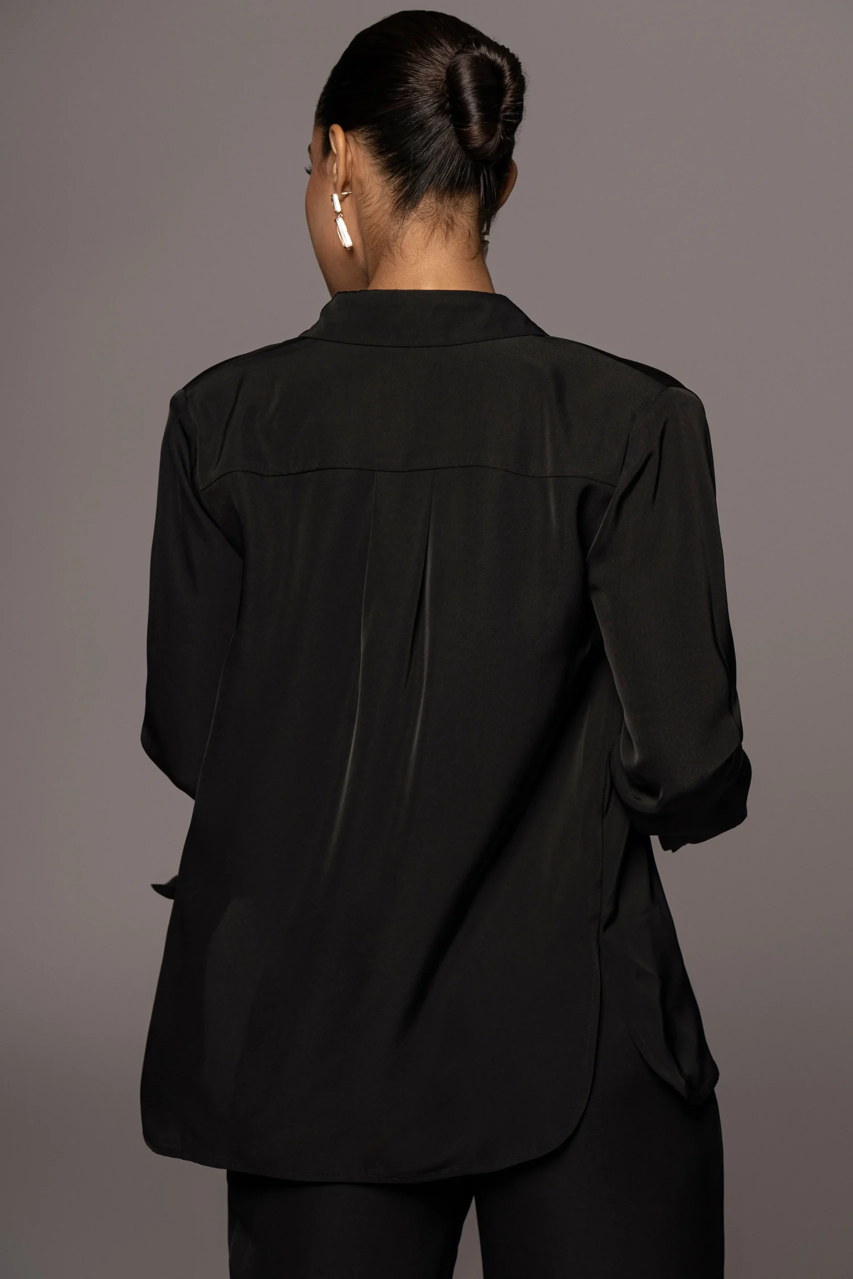 Black Misty Button Up*JLUXLABEL Clearance