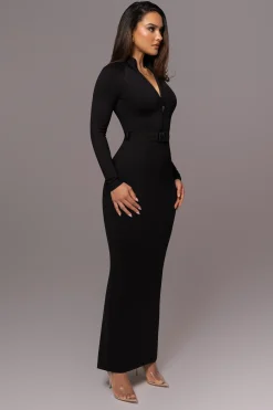 Black Movement Mock Maxi Dress*JLUXLABEL Outlet