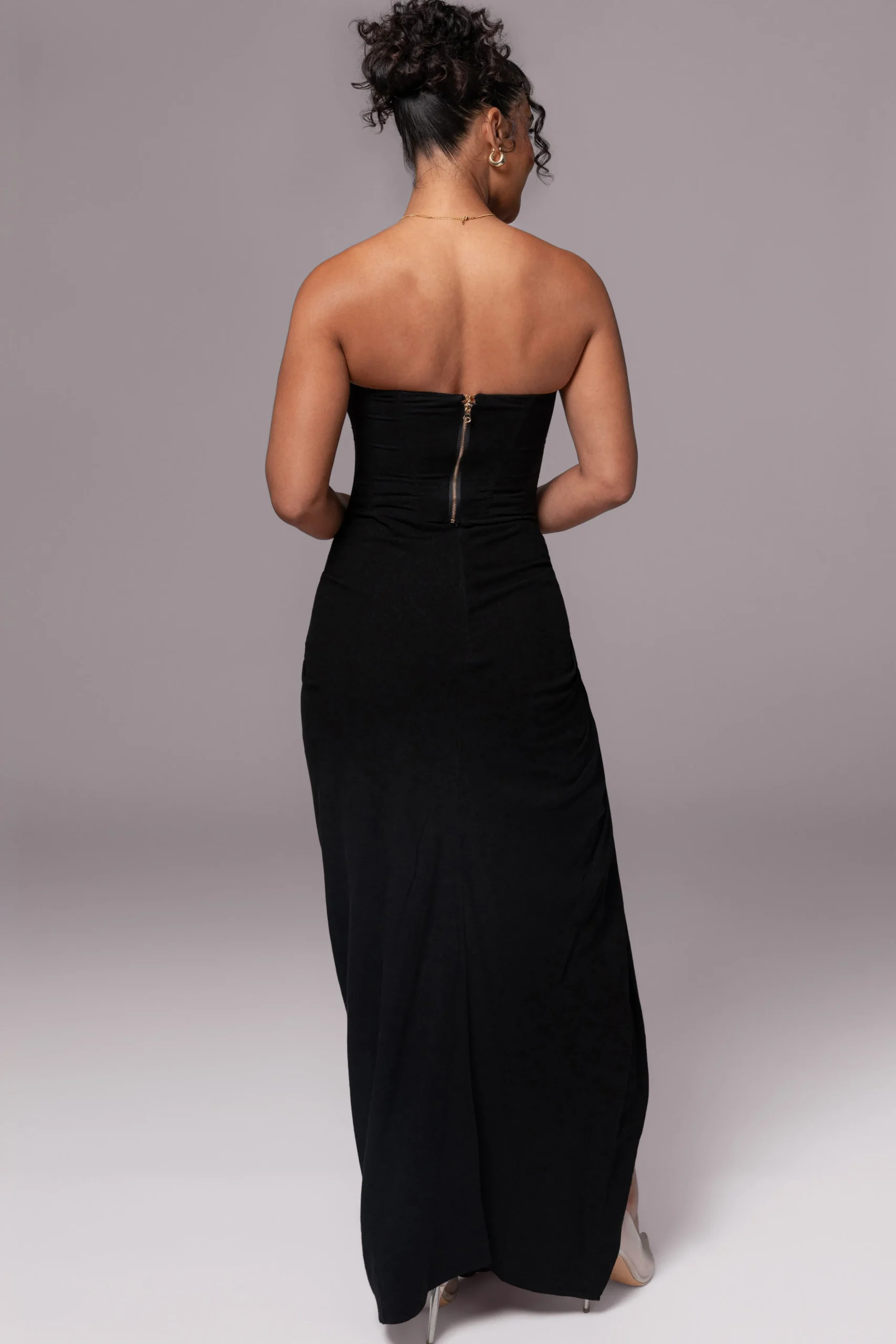 Black Noelia Linen Slit Skirt*JLUXLABEL Hot