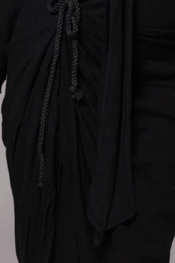 Black Noelia Linen Slit Skirt*JLUXLABEL Hot