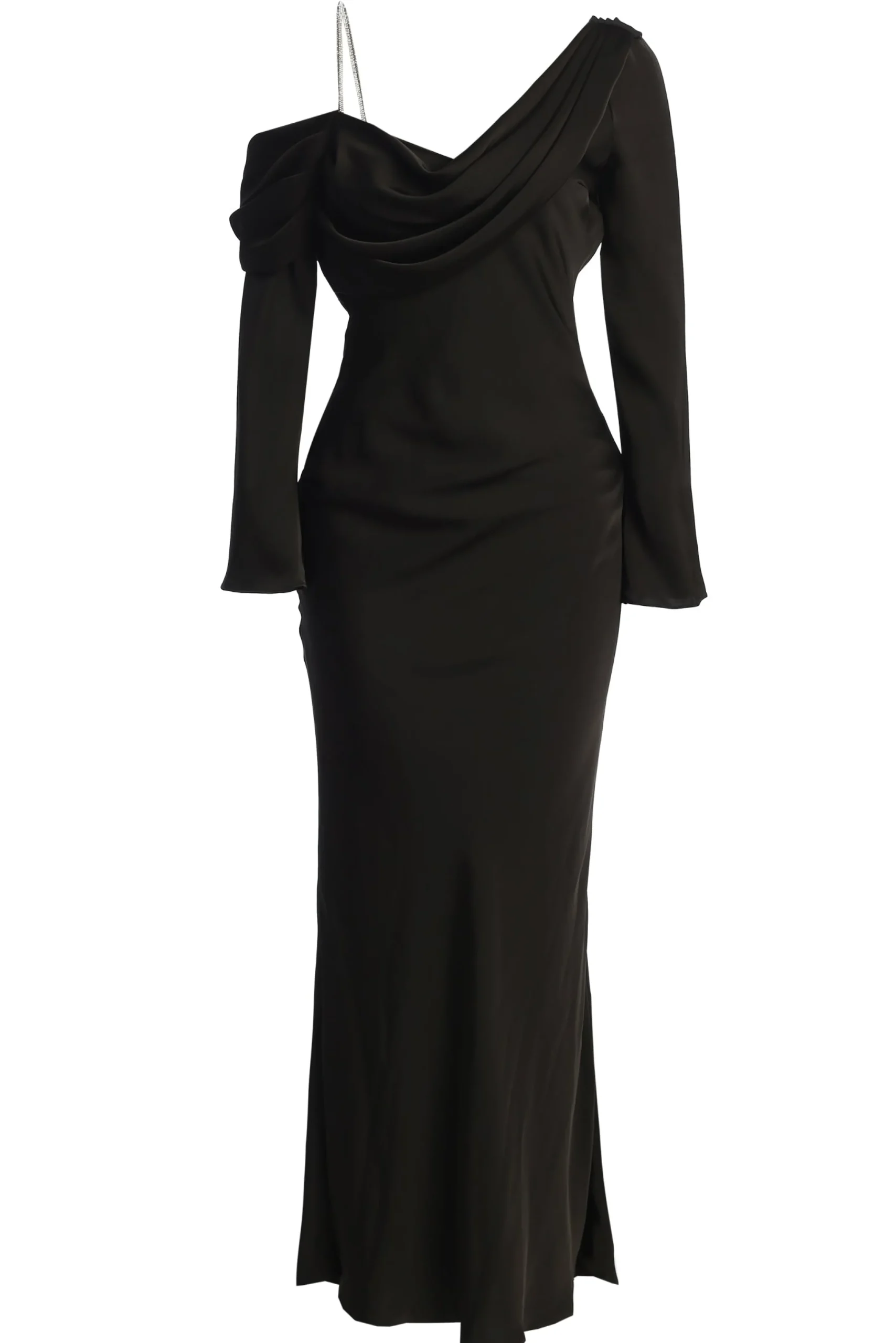 Black One And Only Satin Dress*JLUXLABEL Clearance