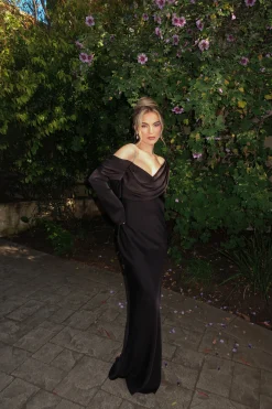 Black One And Only Satin Dress*JLUXLABEL Clearance