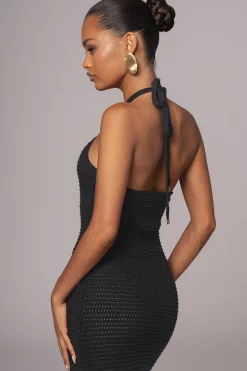 Black Overseas Halter Maxi Dress*JLUXLABEL New