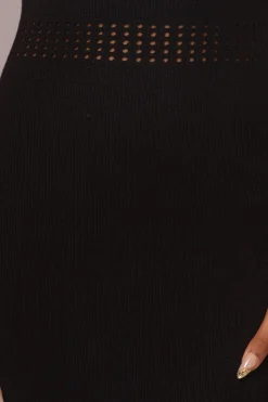 Black Palm Springs Knit Maxi Dress*JLUXLABEL Hot