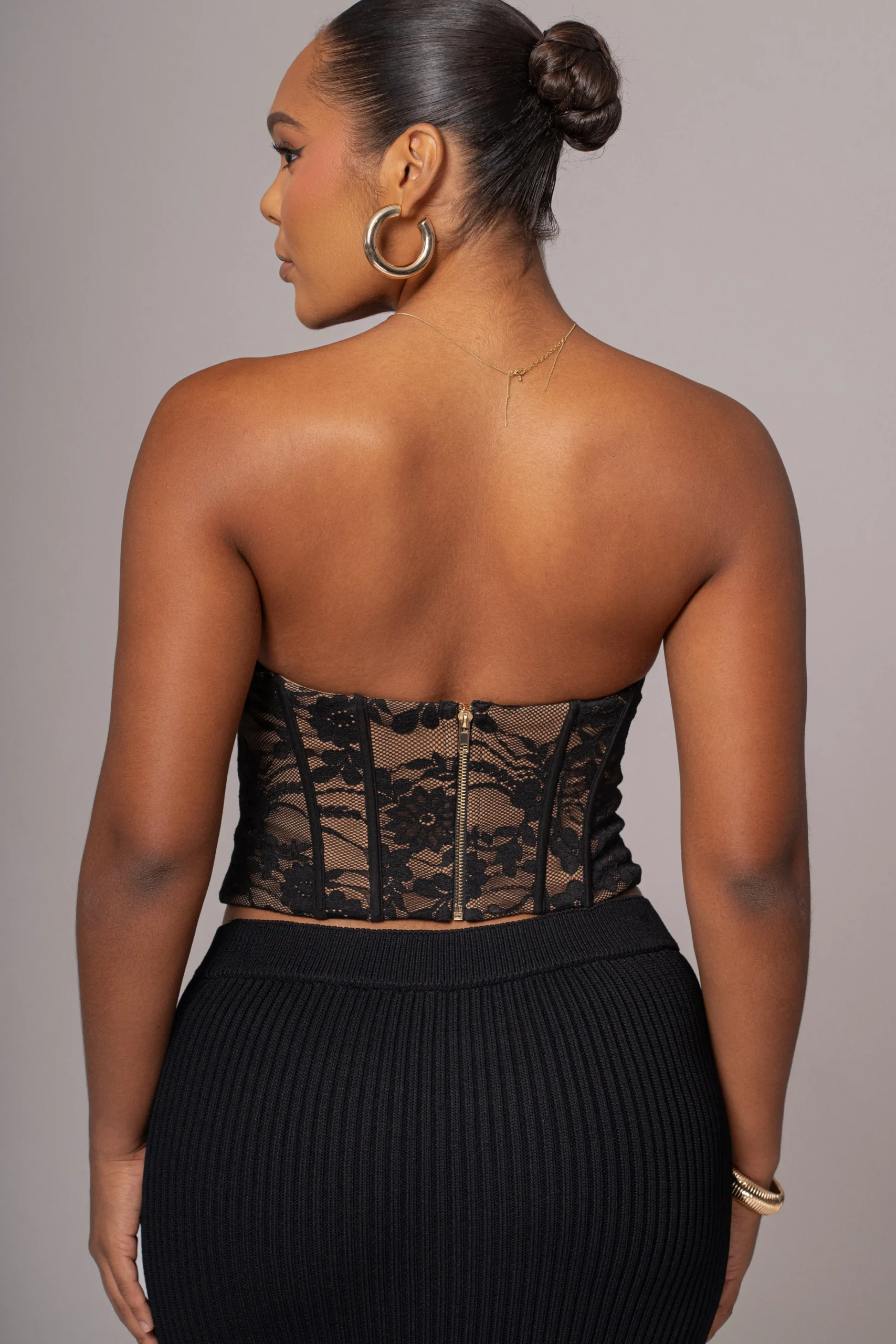 Black Rosemere Lace Top*JLUXLABEL Clearance