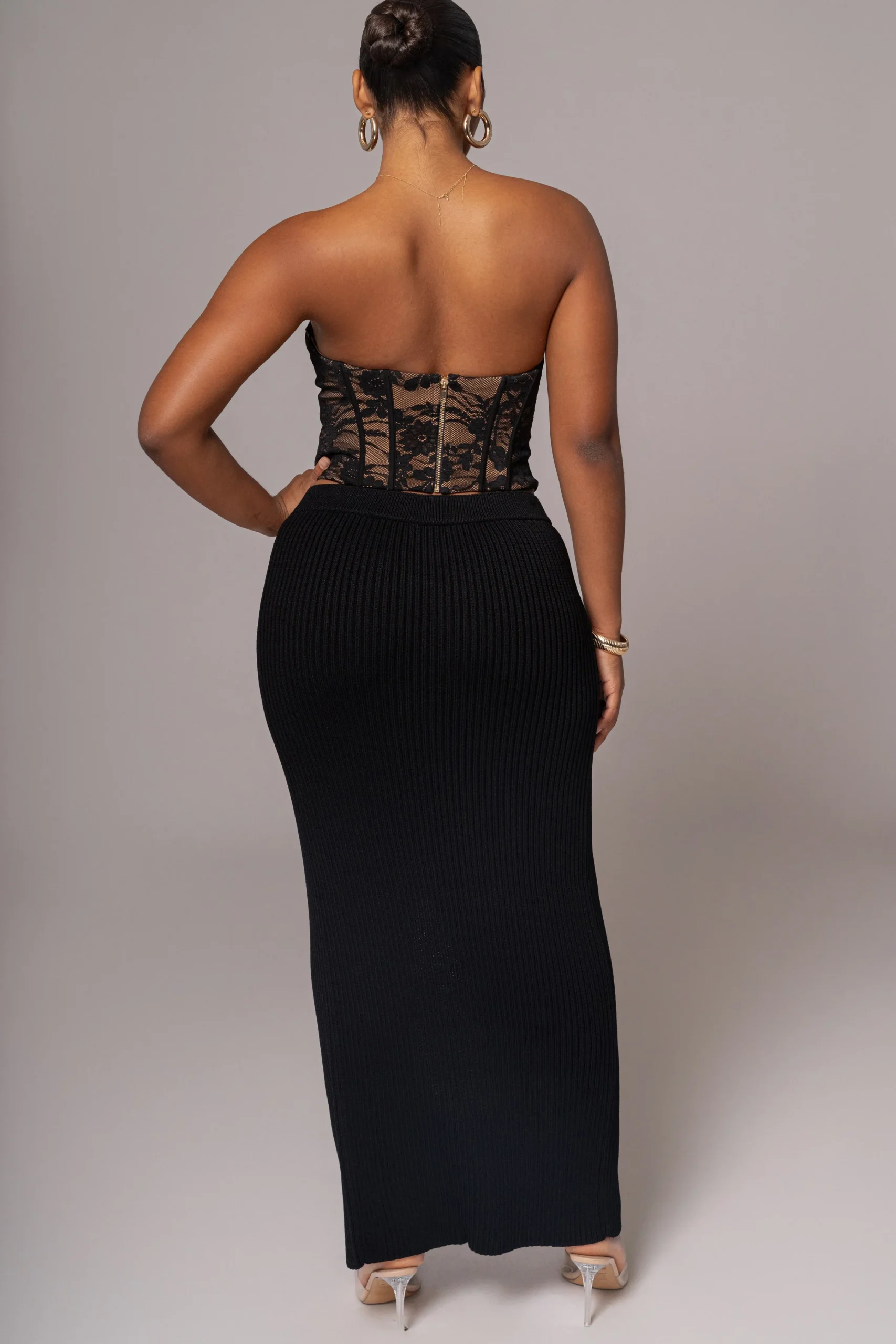 Black Rosemere Lace Top*JLUXLABEL Clearance