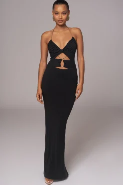 Black Secret Bloom Maxi Dress*JLUXLABEL Fashion