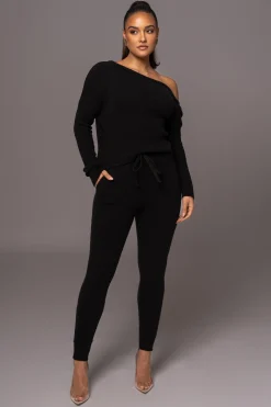 Black Sedona Knit Pant Set*JLUXLABEL Fashion